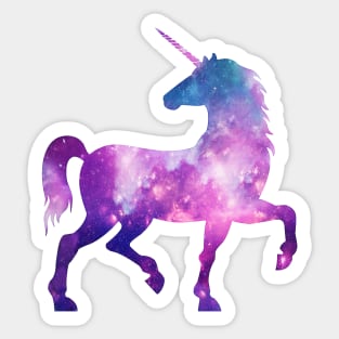 Watercolor cosmic galaxy unicorn Sticker
